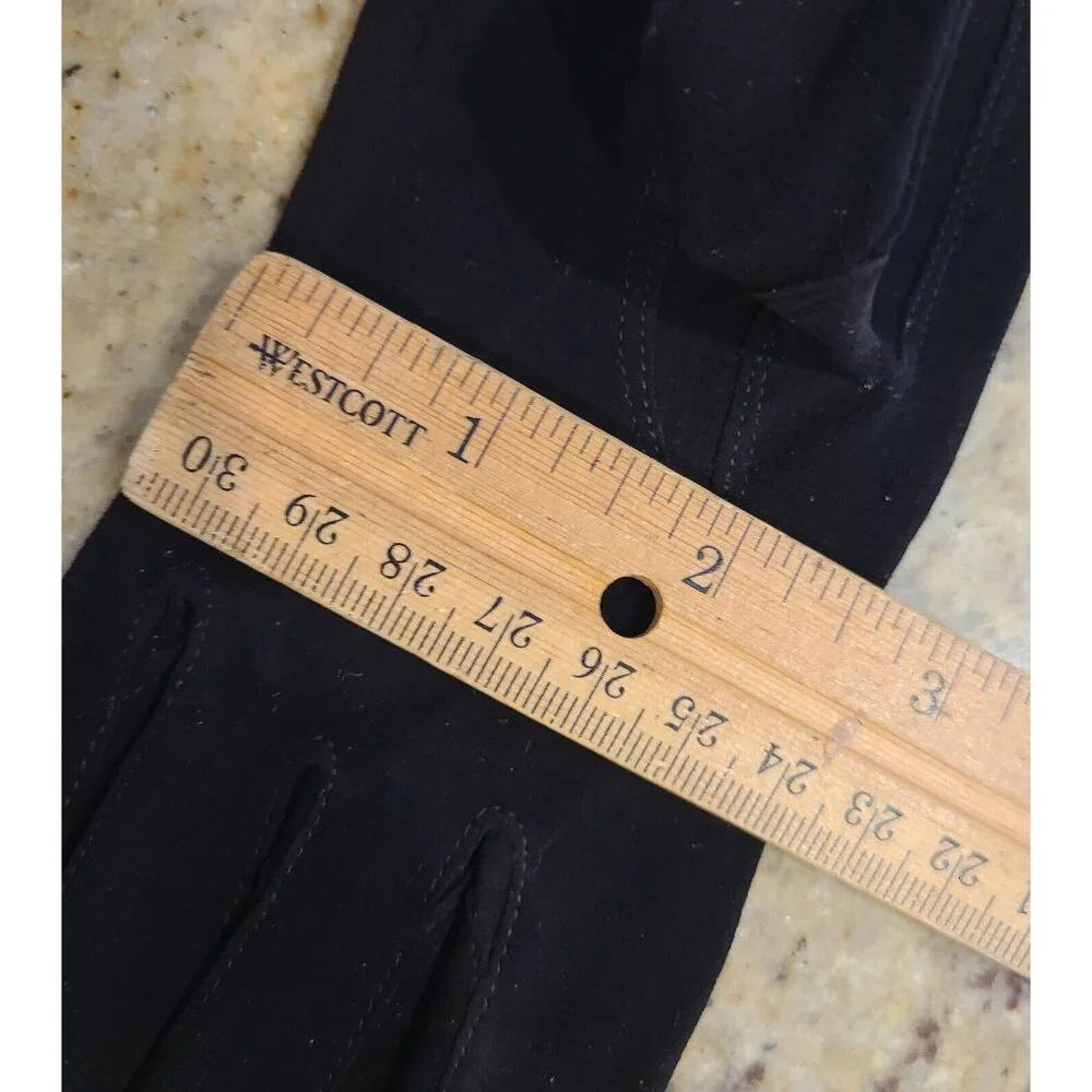 New! Vintage Size S 6.5 Black Thin Suede 11.5